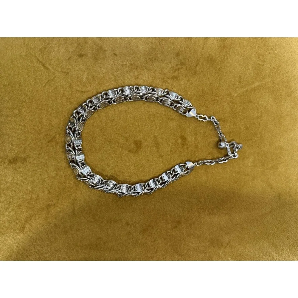 VTG Silver Tone Necklace Lot 3 AVON Chunky Statement Chain 80s 90s Retro